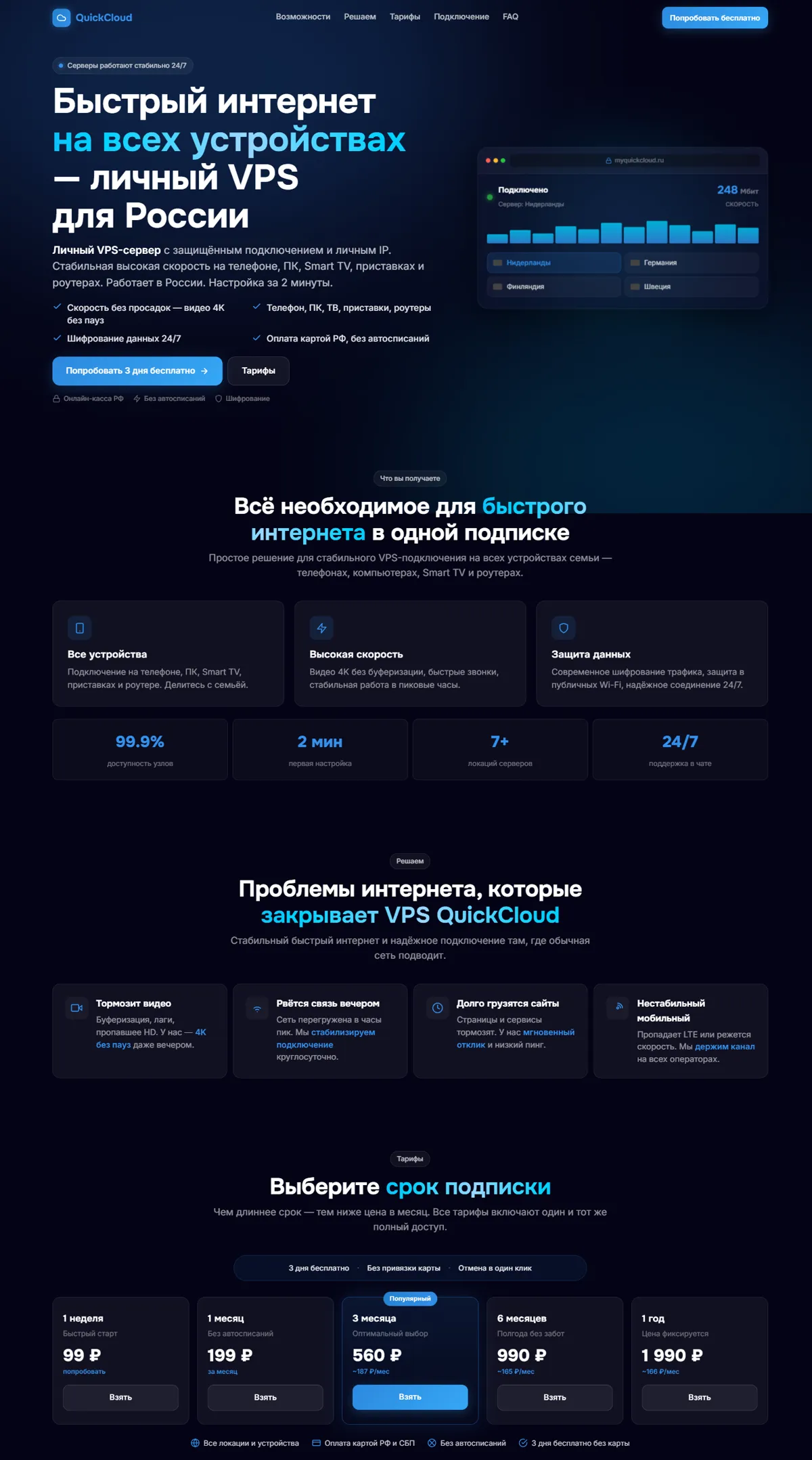 Сайт QuickCloud